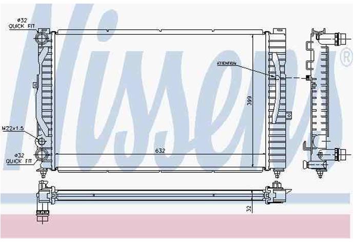 60299A Nissens radiador refrigeración del motor