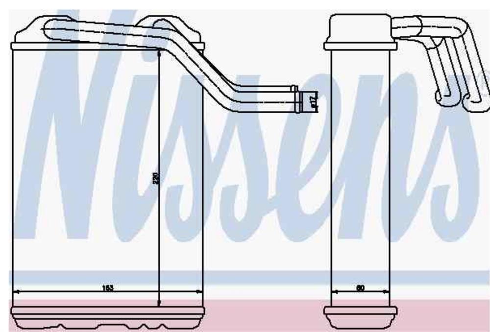 70600 Nissens radiador de calefacción