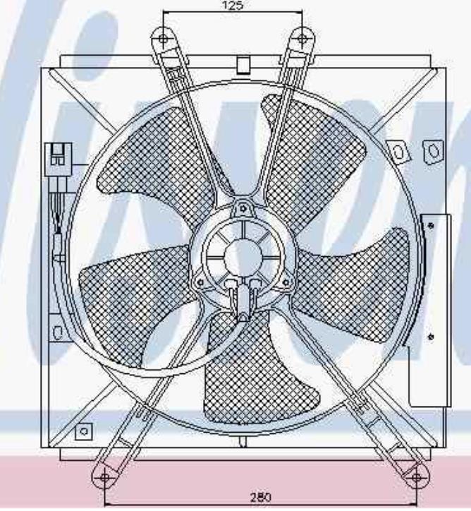 Difusor de radiador, ventilador de refrigeración, condensador del aire acondicionado, completo con motor y rodete 1636102050 Toyota