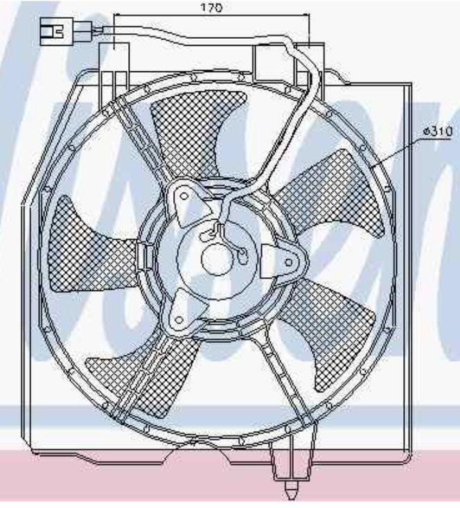 Ventilador (rodete +motor) aire acondicionado con electromotor completo 85382 Nissens