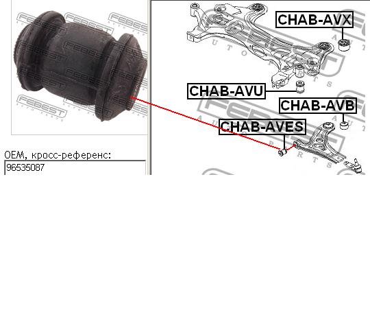 Silentblock de brazo de suspensión General Motors 96535087 precio, desde 2,44 EUR
