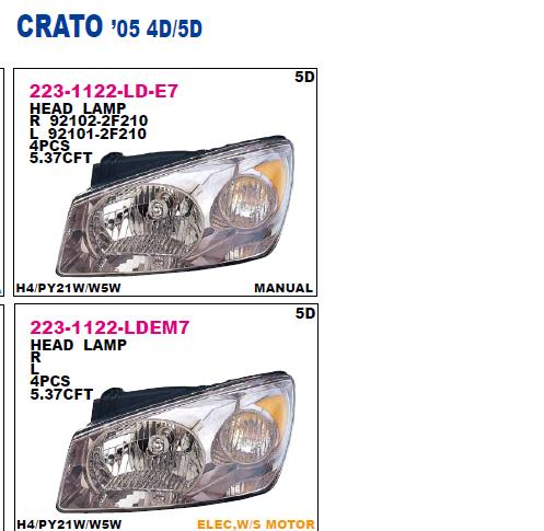 223-1122R-LDEM1 Depo/Loro faro derecho