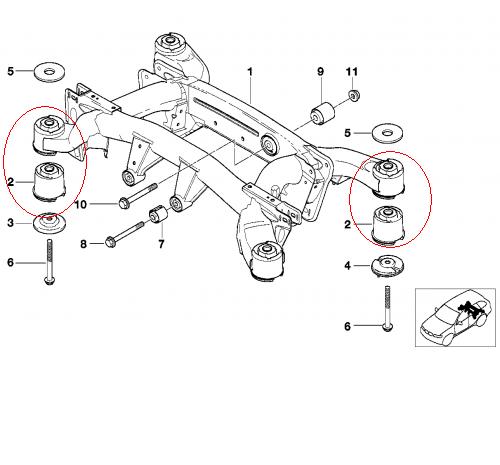 Silentblock trasero 33316770454 BMW