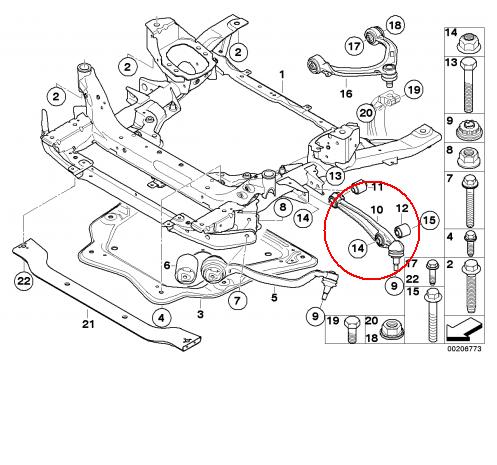 Brazo inferior izquierdo de la suspensión delantera BMW 31126771893 precio, desde 78,41 EUR