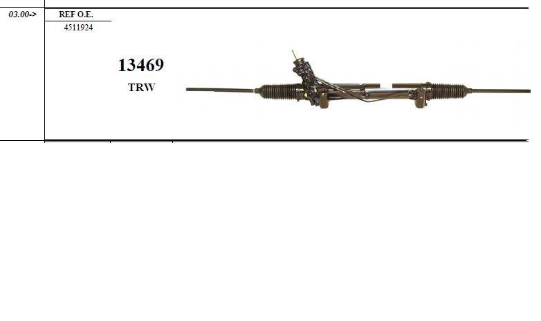 13469 Sercore cremallera de dirección