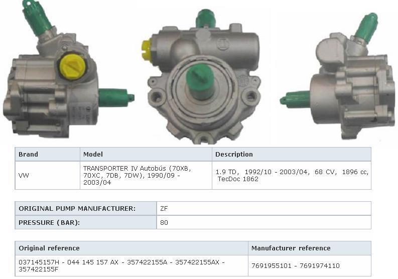 044145157A ZF Parts bomba hidráulica de dirección