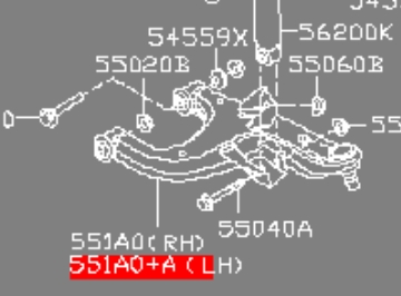 Brazo suspension (control) trasero inferior izquierdo 0224034 Akitaka