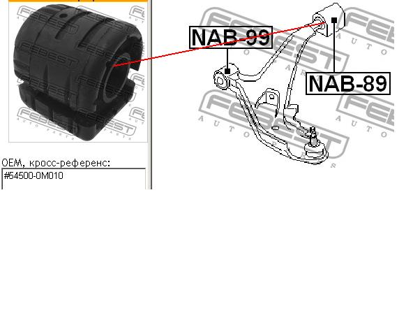 N2431WB RBI silentblock de suspensión delantero inferior