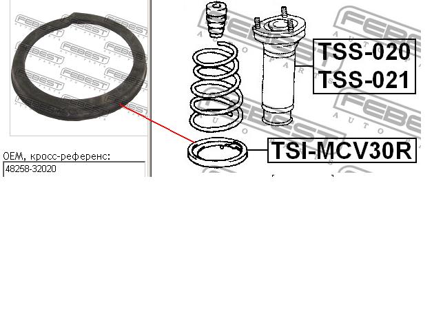 Comprar 4825832020 Toyota Aislador de resorte trasero inferior de goma