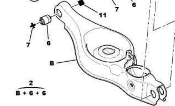 5175CZ Peugeot/Citroen brazo suspension trasero inferior izquierdo