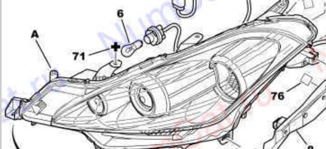 6208N1 Peugeot/Citroen faro izquierdo