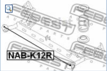 NAB-K12R Febest suspensión, cuerpo del eje trasero