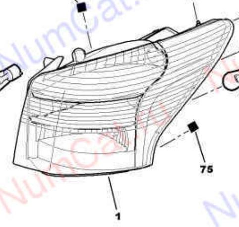 6351T3 Peugeot/Citroen piloto posterior exterior derecho