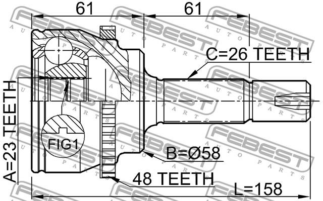 0110ZZE120A48 Febest