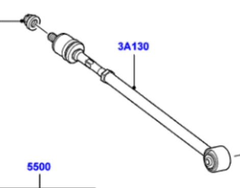 LR019117 Rover barra transversal de suspensión trasera