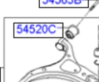 Silentblock de suspensión delantero inferior 545502P000 Hyundai/Kia