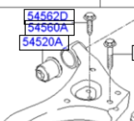 Silentblock de suspensión delantero inferior 545513L000 Hyundai/Kia