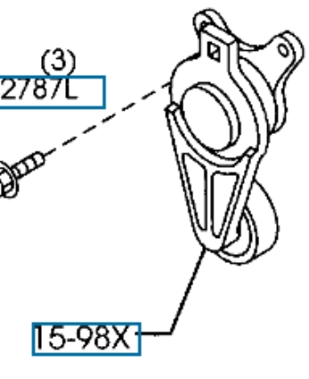 Tensor de correa, correa poli V BT4Z6B209B Ford