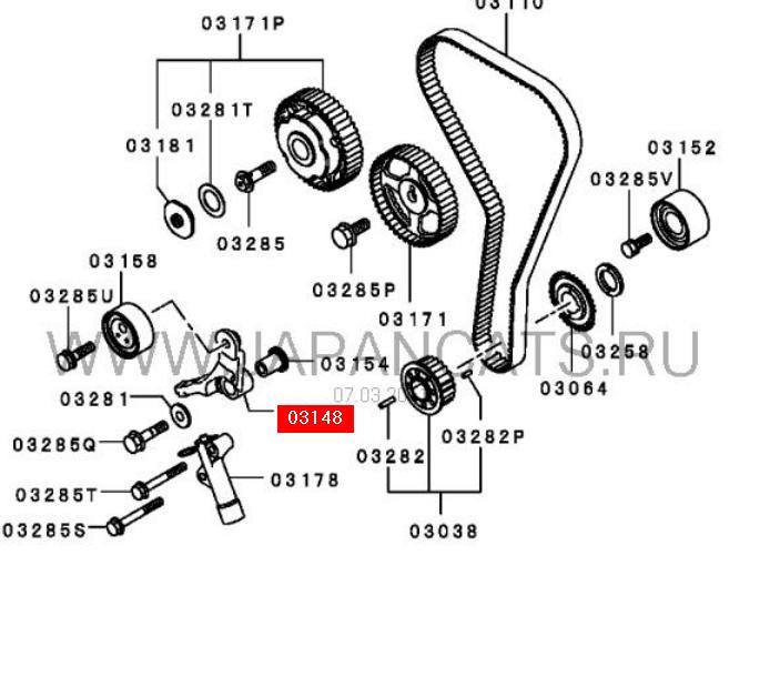 Tensor de la correa de distribución para Mitsubishi Colt (Z3A)