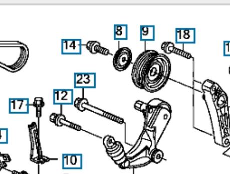 31190RNA003 Honda Polea tensora