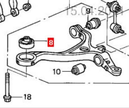 Silentblock de brazo de suspensión Honda 51391SEA004 precio, desde 13,33 EUR