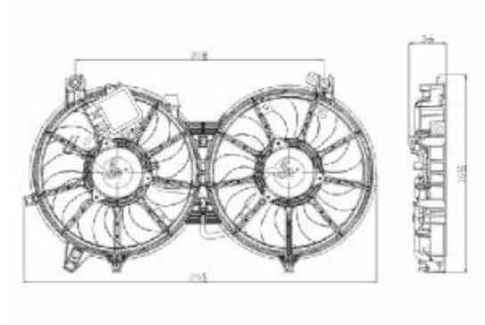 621840 TYC ventilador (rodete +motor refrigeración del motor con electromotor completo)