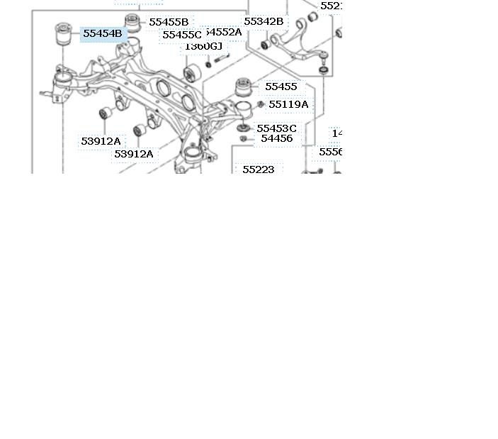 Suspensión, cuerpo del eje trasero 554182B000 Hyundai/Kia