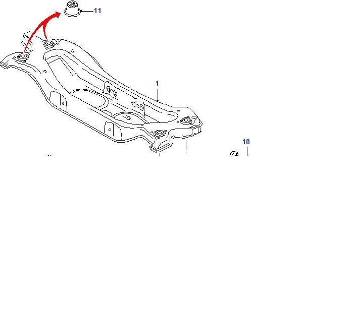 1556172S Formpart/Otoform suspensión, cuerpo del eje trasero