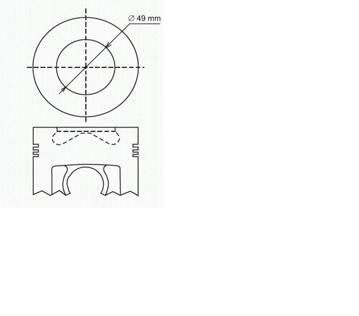 Pistón completo para 1 cilindro, cota de reparación + 0,50 mm WG1094098 Wilmink Group