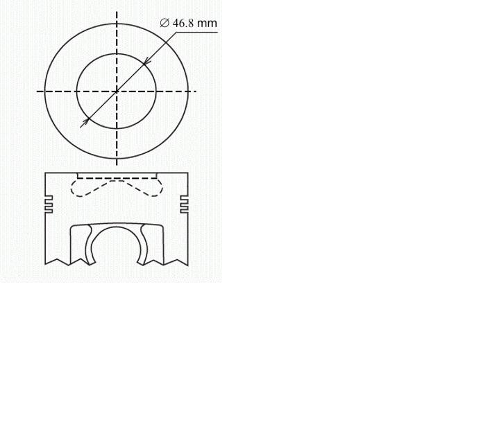 Pistón completo para 1 cilindro, cota de reparación + 0,50 mm 8783950742 Nural