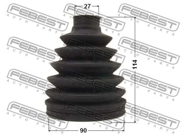 Fuelle semieje delantero exterior Febest 0117PACV40
