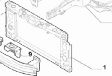 50514236 Fiat/Alfa/Lancia soporte de radiador completo