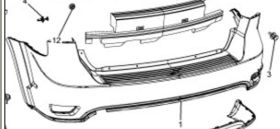 Parachoques trasero K1TY36LAUAF Fiat/Alfa/Lancia