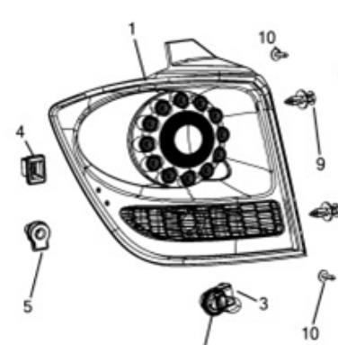 68078481AD Fiat/Alfa/Lancia Piloto trasero exterior izquierdo
