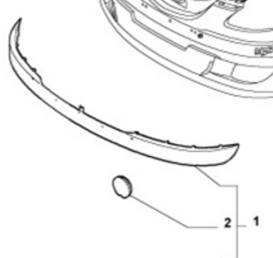 735361053 Fiat/Alfa/Lancia listón embellecedor/protector, parachoques delantero