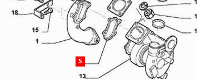 98484659 Iveco junta de turbina de escape, escape