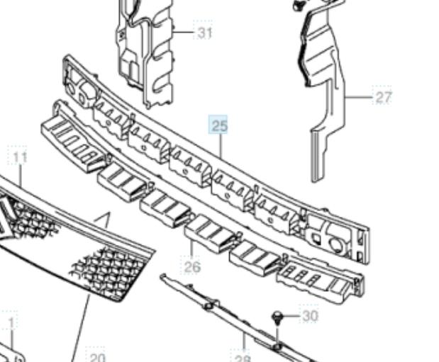 7239463J00000 Suzuki absorbente parachoques delantero