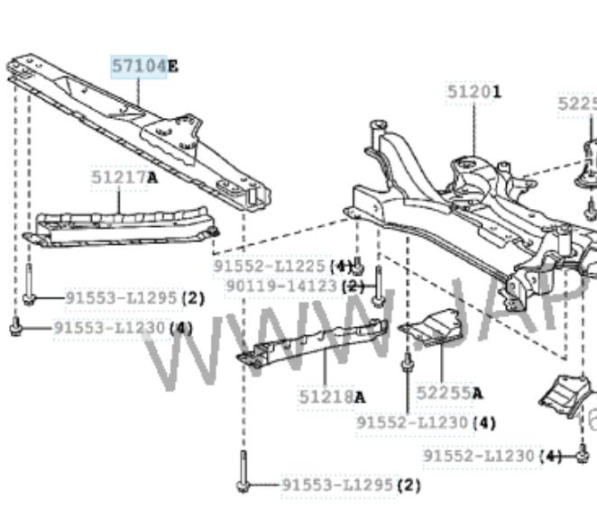 Refuerzo de pinza de radiador inferior para Toyota RAV4 (A3)