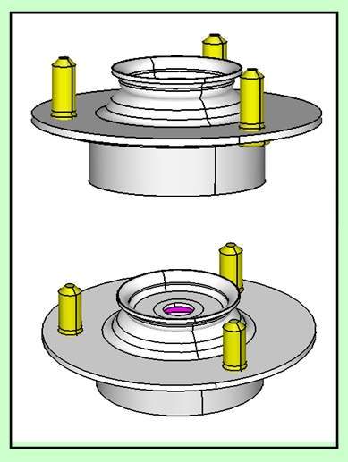 Soporte amortiguador delantero 4431508000 Ssang Yong