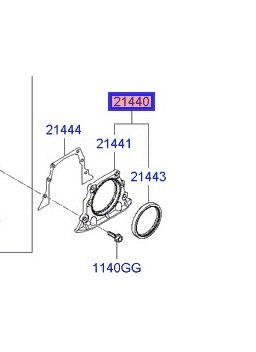 Anillo retén, cigüeñal 2144002401 Hyundai/Kia