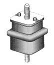 00965 Metalcaucho Soporte delantero derecho del motor