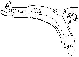 Brazo inferior izquierdo de la suspensión delantera Sidem 9888