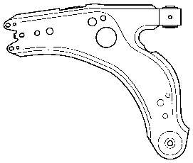 Brazo inferior izquierdo de la suspensión delantera Sidem 37470