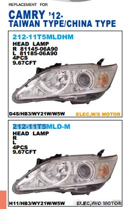 Luz derecha para Toyota Camry VII V50