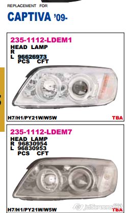 Faro Opel 96626974