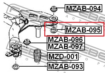 Suspensión, cuerpo del eje trasero GJ6A2889Y Mazda