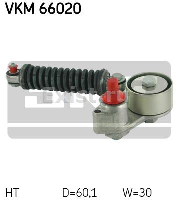 Tensor de la correa trapecial poli v SKF VKM66020