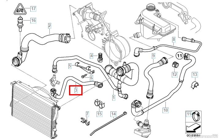 Manguera (conducto) del sistema de refrigeración 32639 Febi