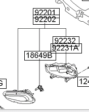 922023T010 Hyundai/Kia faro antiniebla derecho