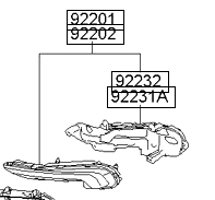 922023T110 Hyundai/Kia faro antiniebla derecho